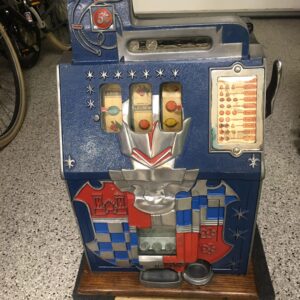 Vintage Mills 5 cent Checker Board Castle Slot Machine