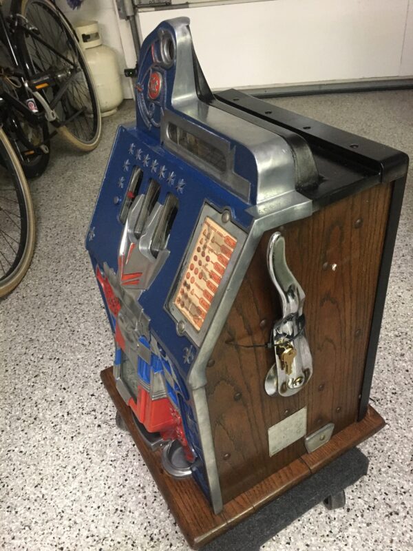 Vintage Mills 5 cent Checker Board Castle Slot Machine - Image 5