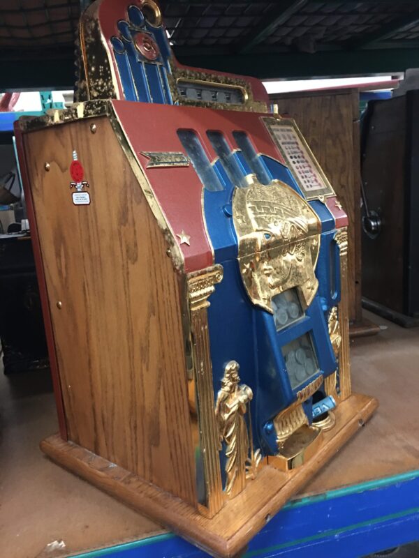 Mills Roman Head Slot Machine W/Side Vendor - Image 2