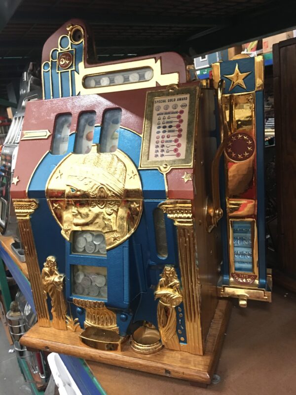Mills Roman Head Slot Machine W/Side Vendor